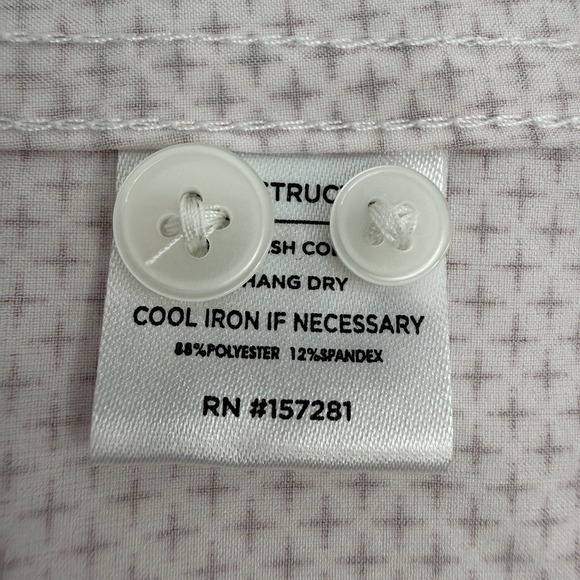 Mizzen+Main Leeward Shirt Men's XL Trim Red Geometric Stretch - Picture 8 of 11